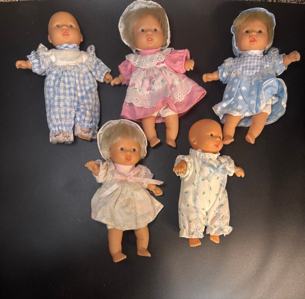 Vintage Gi-Go 6" Palm Pals soft body dolls - lot of 5